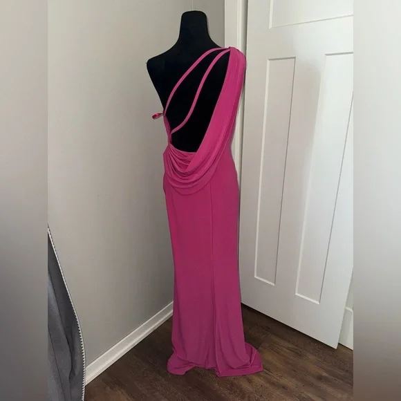 New MAC DUGGAL Elegant Pink One-Shoulder
Dress GOWN 26512 6 - Picture 5 of 8